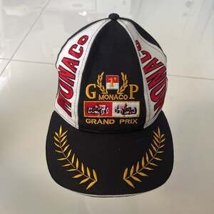 Monaco Grand Prix Racing Snapback Hat Black Embroidered